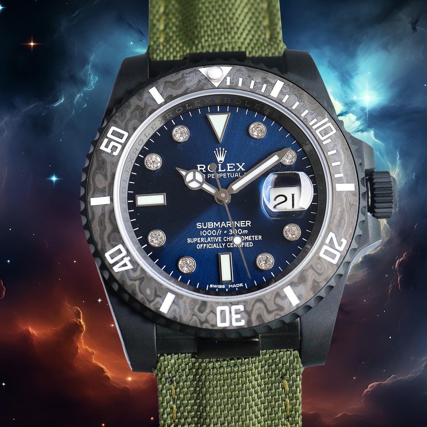 Submariner Parakeet – Custom Rolex-Style Watch (Unisex)