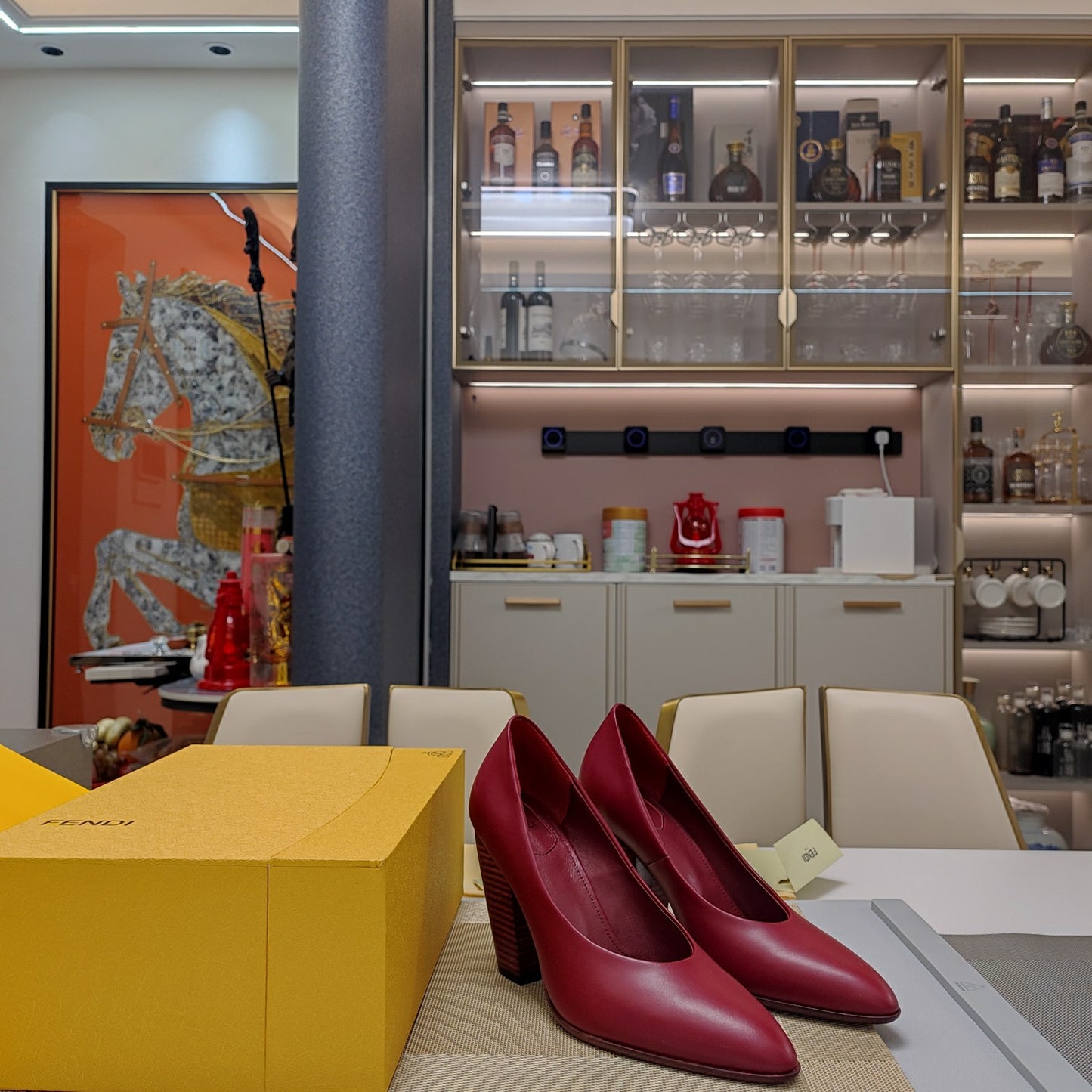 Fendi 2024 VIP Wood-Grain Block Heel – Limited Runway Edition