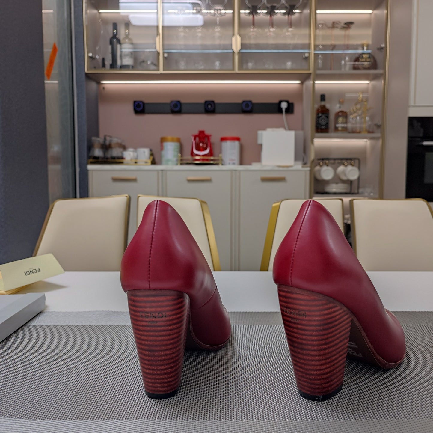 Fendi 2024 VIP Wood-Grain Block Heel – Limited Runway Edition