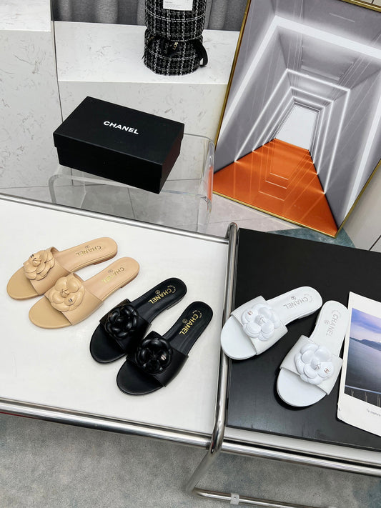 CHANEL Sheepskin Slide & Hollow Sandals – Customizable Luxury