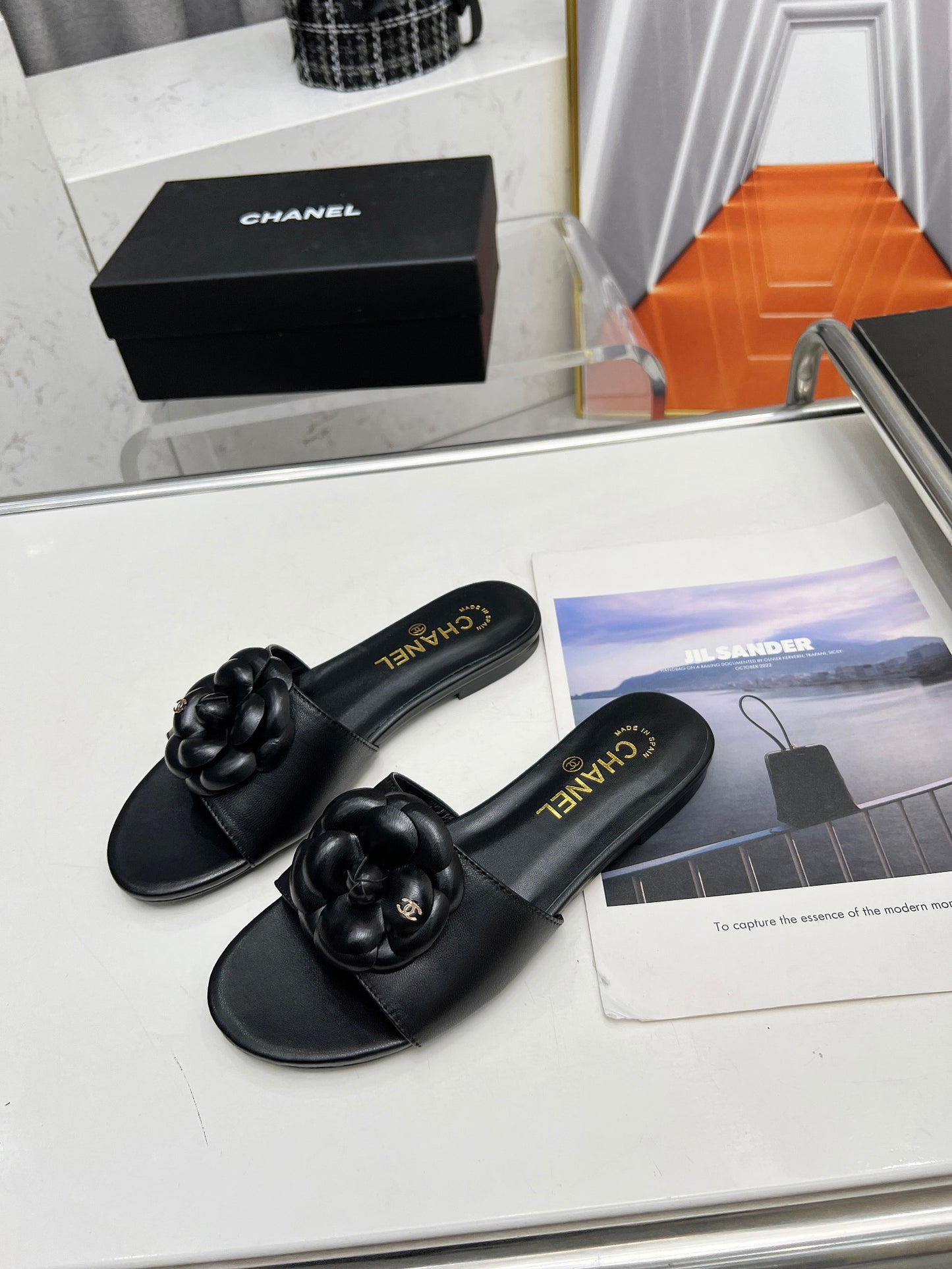 CHANEL Sheepskin Slide & Hollow Sandals – Customizable Luxury