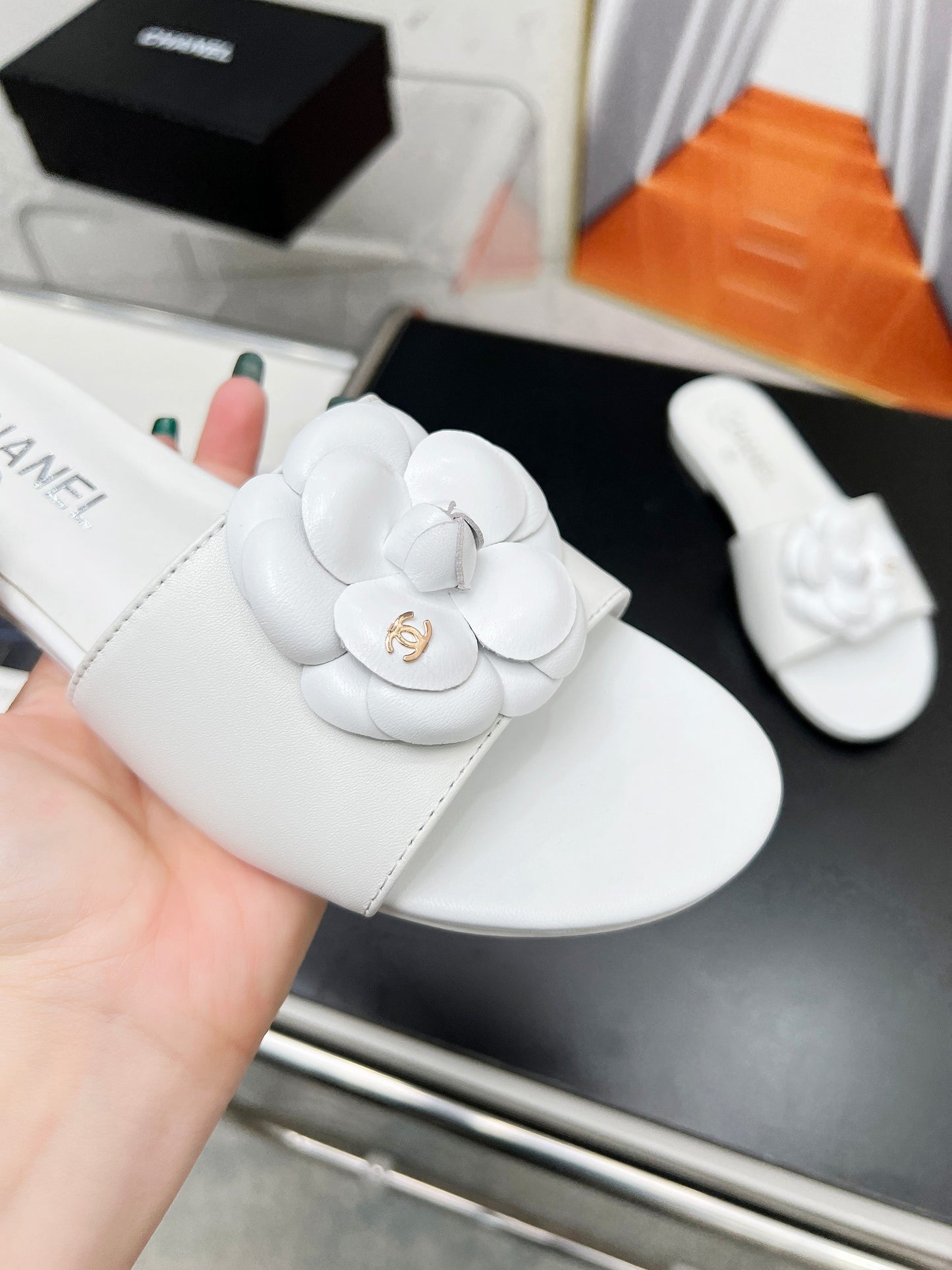 CHANEL Sheepskin Slide & Hollow Sandals – Customizable Luxury