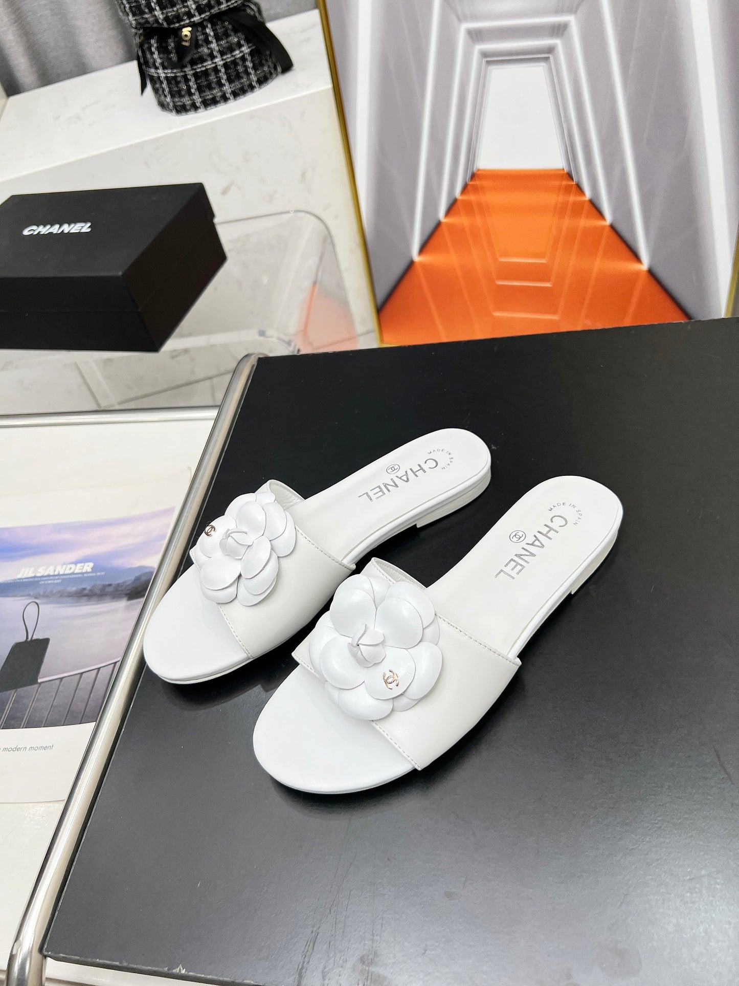 CHANEL Sheepskin Slide & Hollow Sandals – Customizable Luxury