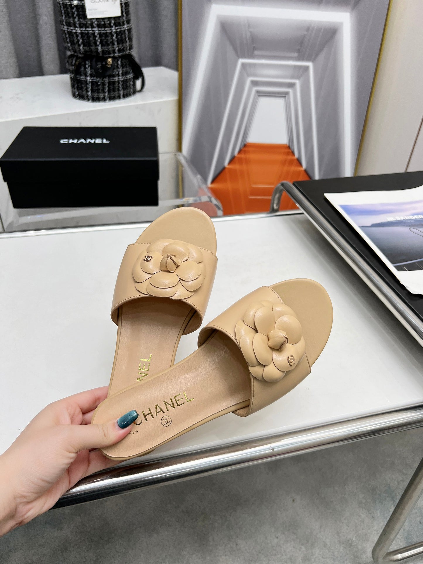 CHANEL Sheepskin Slide & Hollow Sandals – Customizable Luxury
