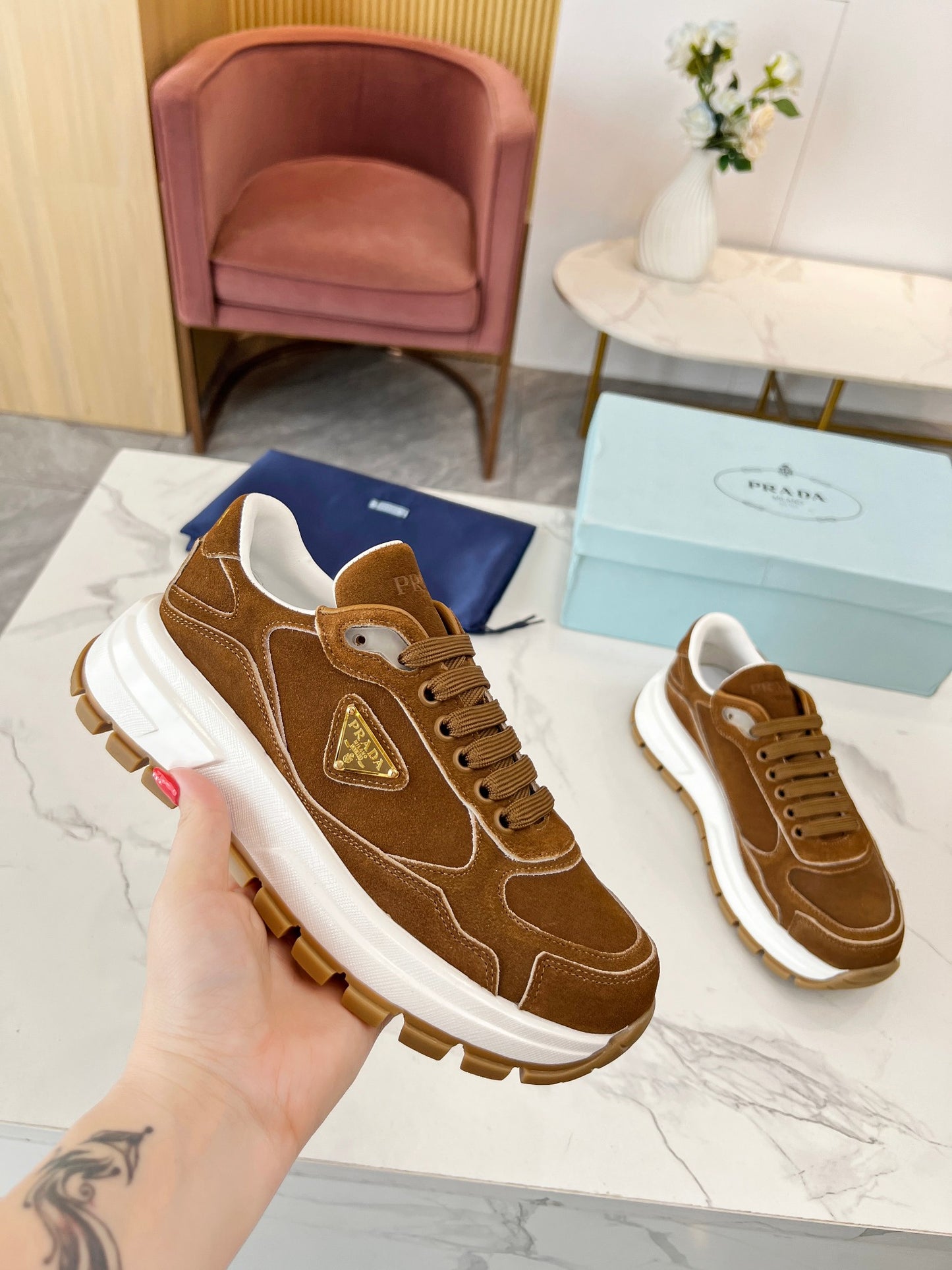 Prada 2024SS Couple’s German Trainer Sneakers – Fall/Winter New Arrival