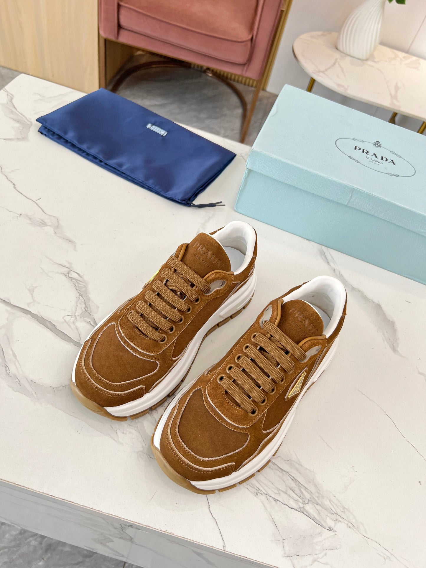 Prada 2024SS Couple’s German Trainer Sneakers – Fall/Winter New Arrival