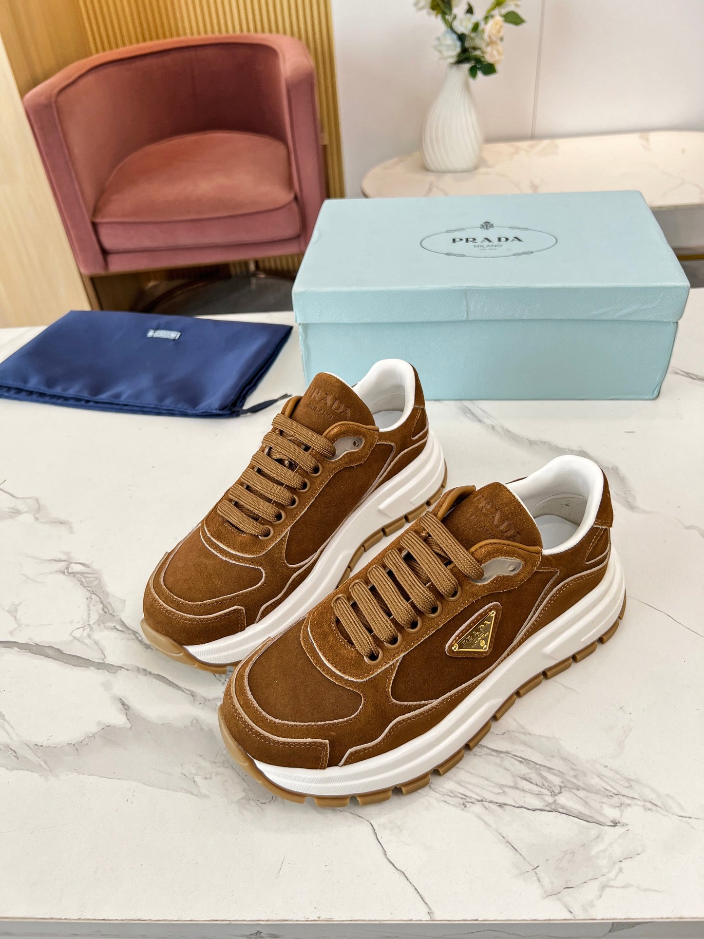Prada 2024SS Couple’s German Trainer Sneakers – Fall/Winter New Arrival