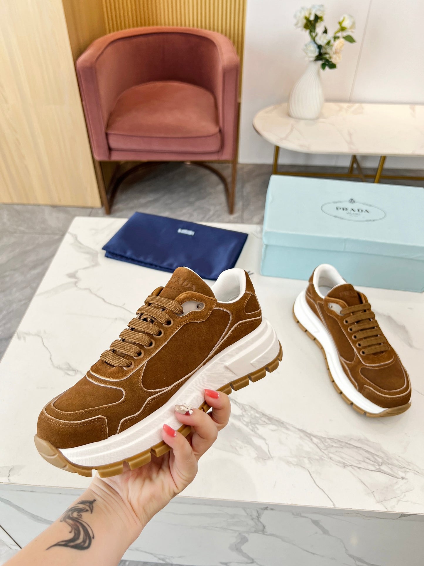 Prada 2024SS Couple’s German Trainer Sneakers – Fall/Winter New Arrival