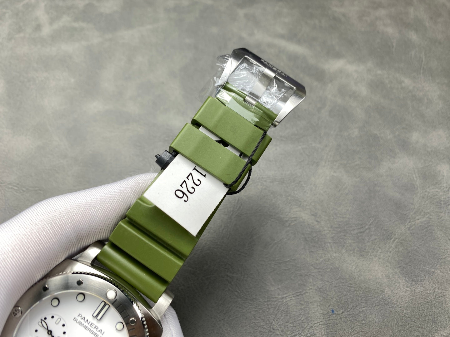 White Dial with Green Strap - 44mm