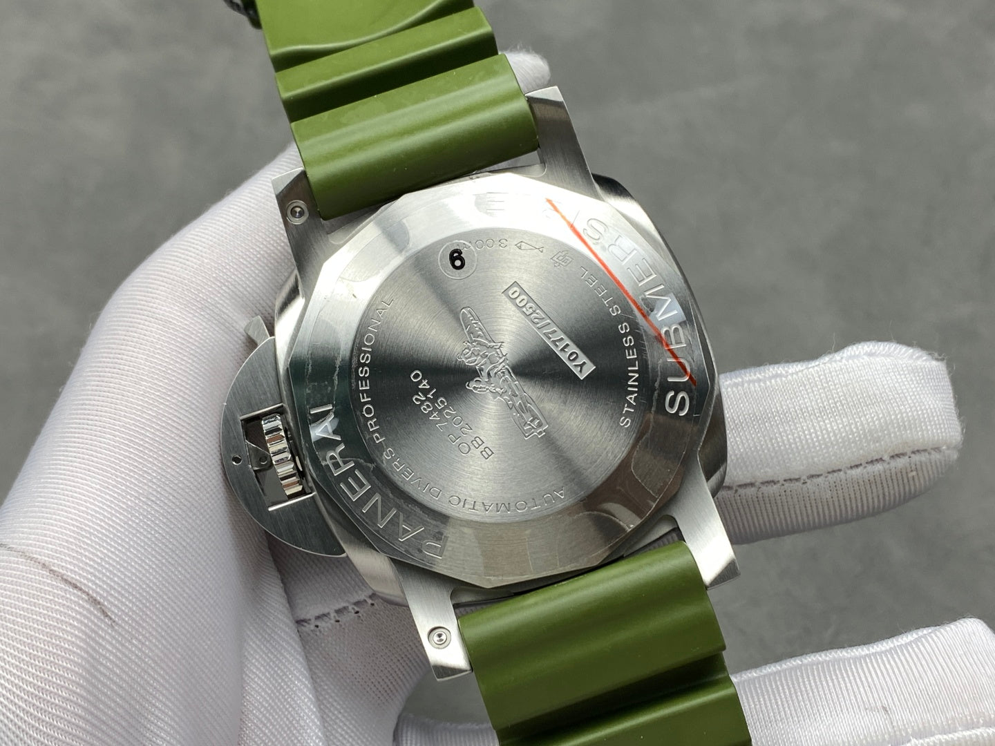 White Dial with Green Strap - 44mm