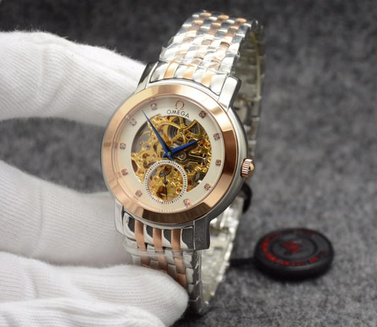 Omega Women's Gold/White/Silver Watch