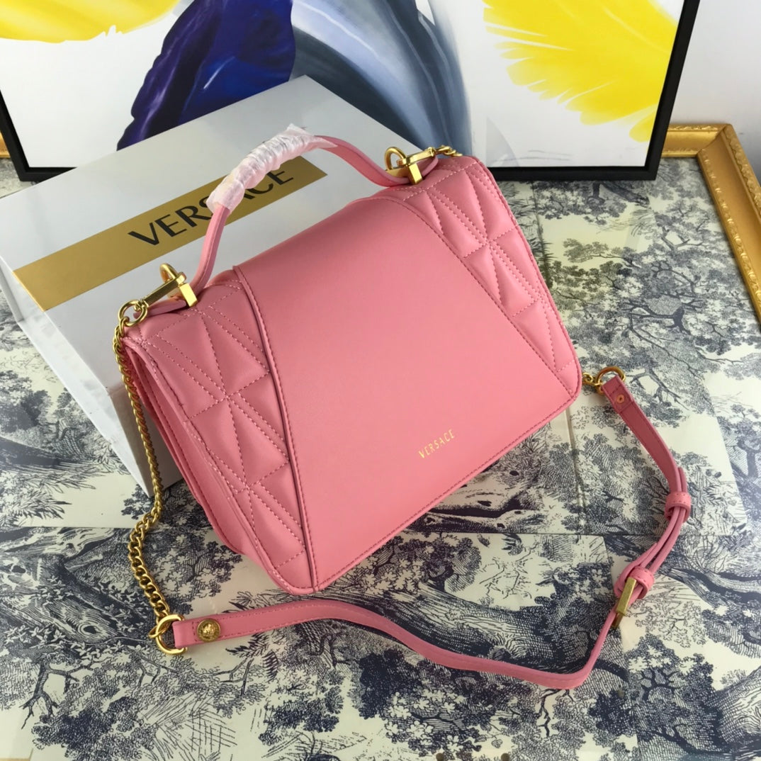 Virtus Quilted Leather Bag – Roman Power, Runway Elegance