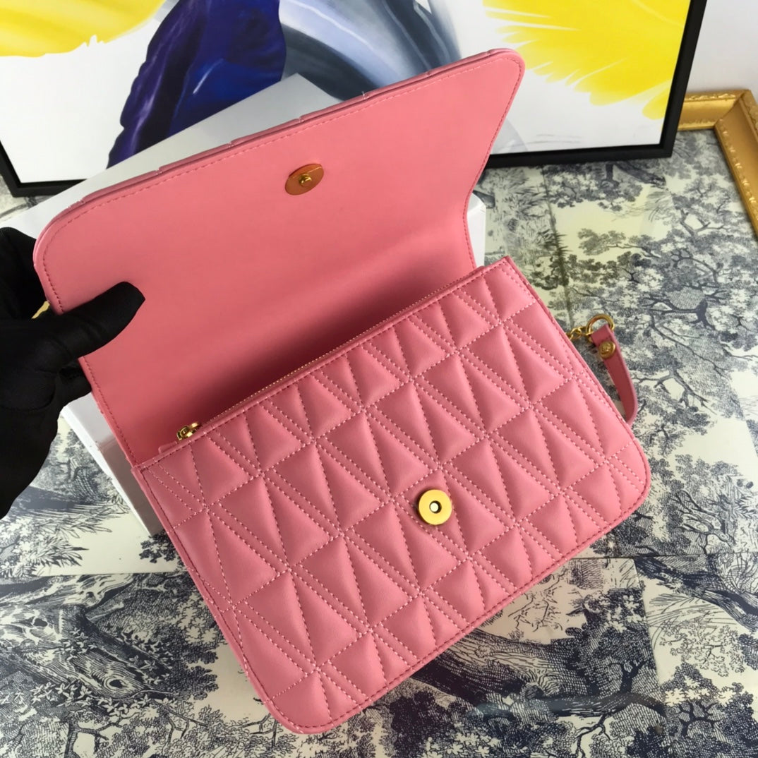 Virtus Quilted Leather Bag – Roman Power, Runway Elegance