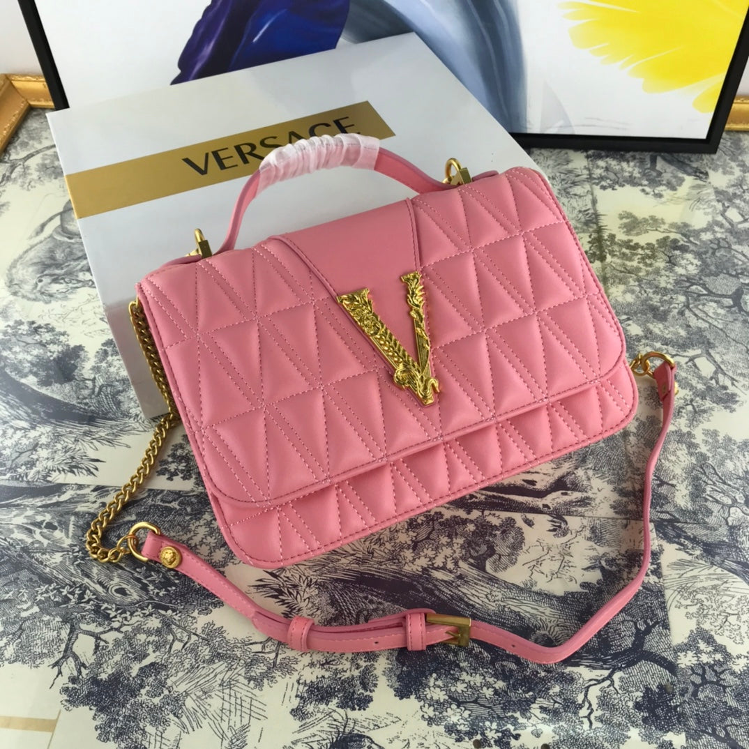 Virtus Quilted Leather Bag – Roman Power, Runway Elegance