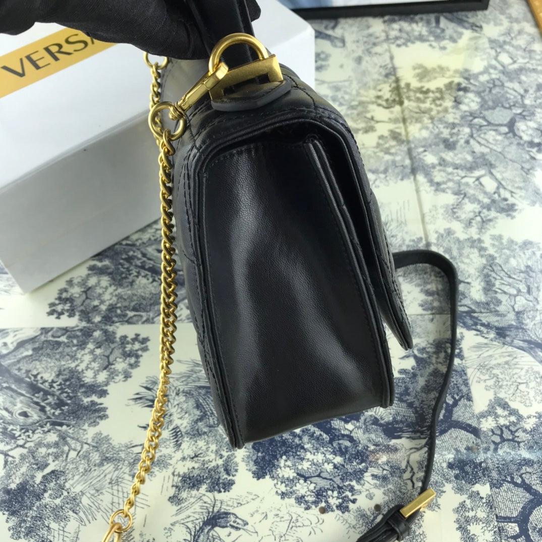Virtus Quilted Leather Bag – Roman Power, Runway Elegance