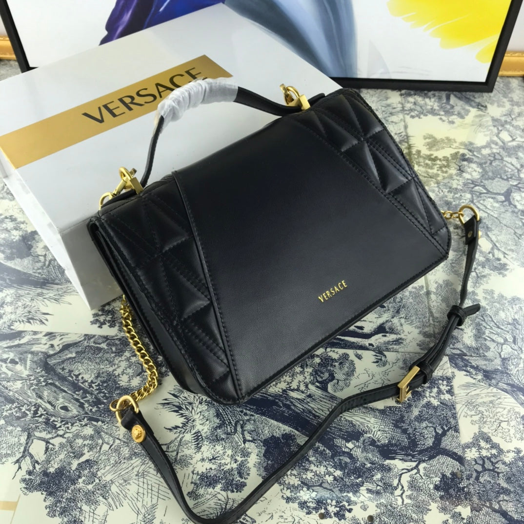 Virtus Quilted Leather Bag – Roman Power, Runway Elegance