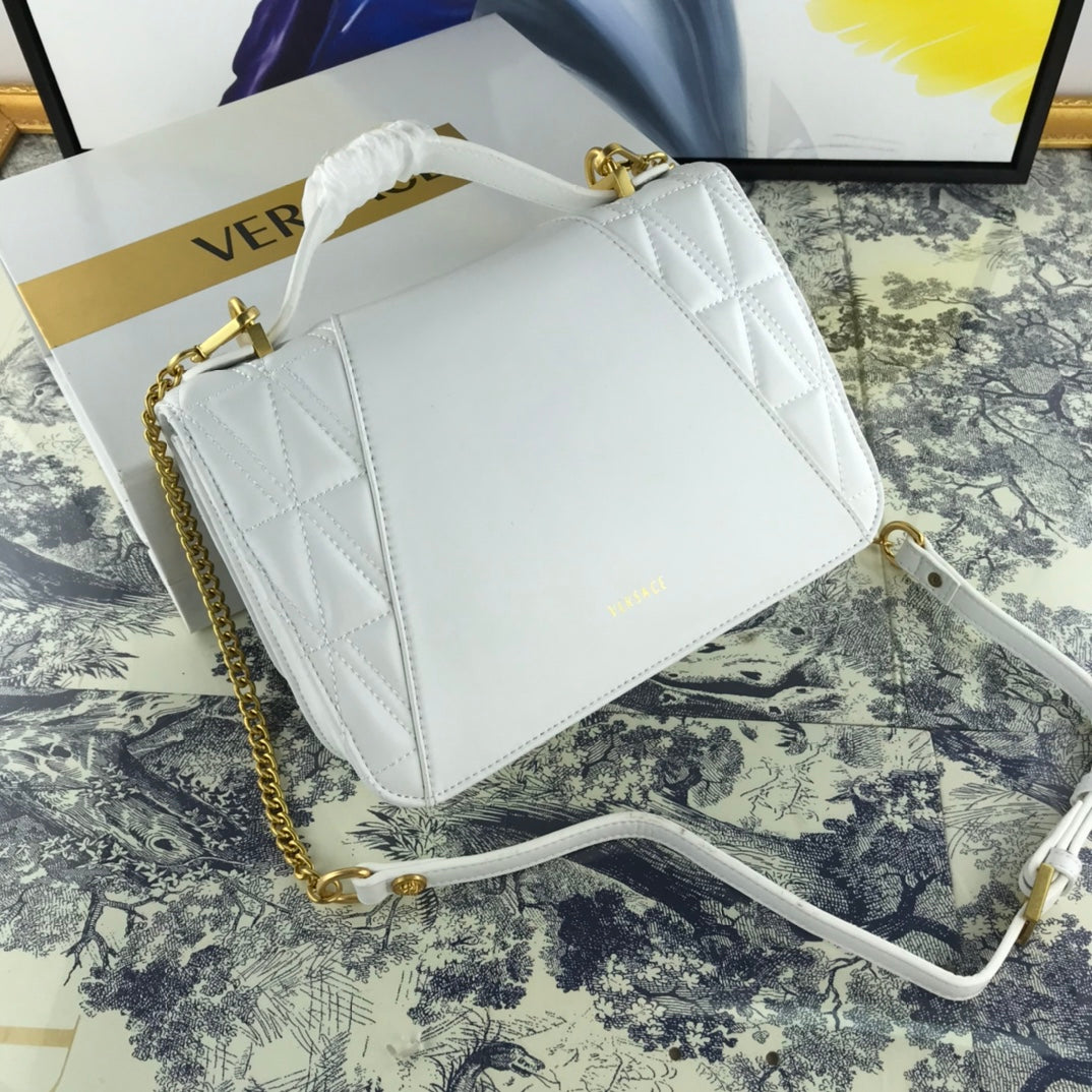 Virtus Quilted Leather Bag – Roman Power, Runway Elegance