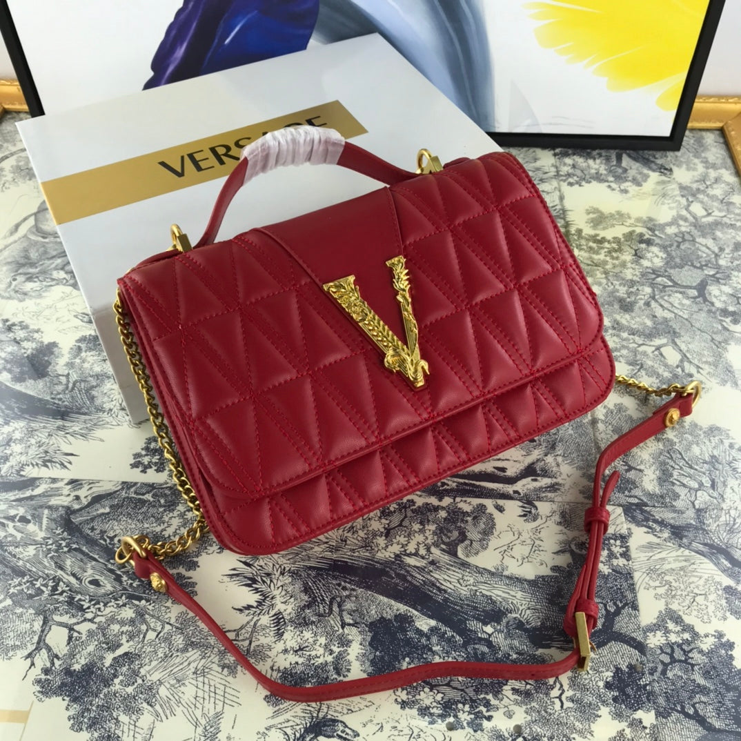 Virtus Quilted Leather Bag – Roman Power, Runway Elegance