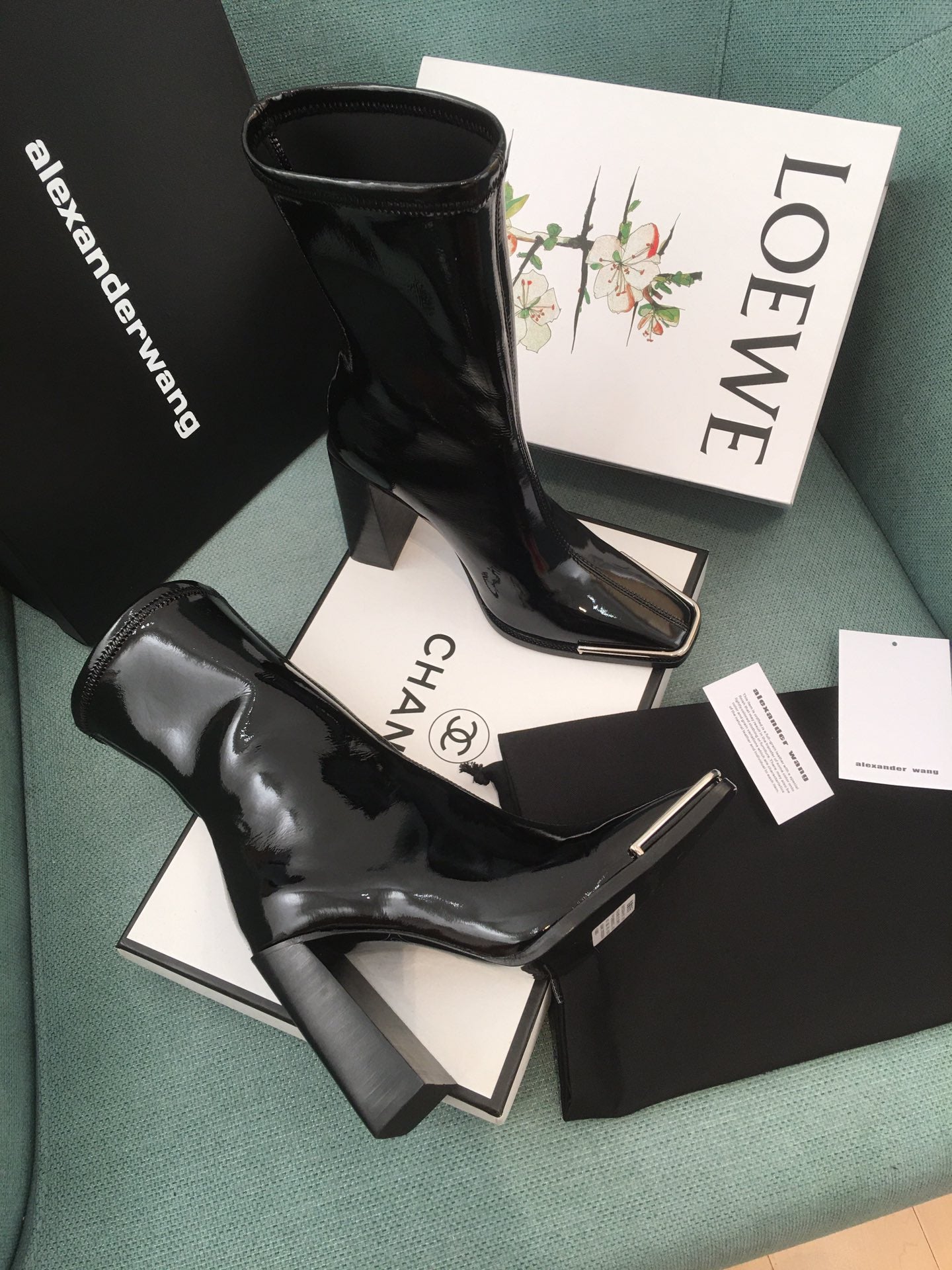 Alexander Wang AW Patent Stretch High-Heel Boots – Fall/Winter Must-Have