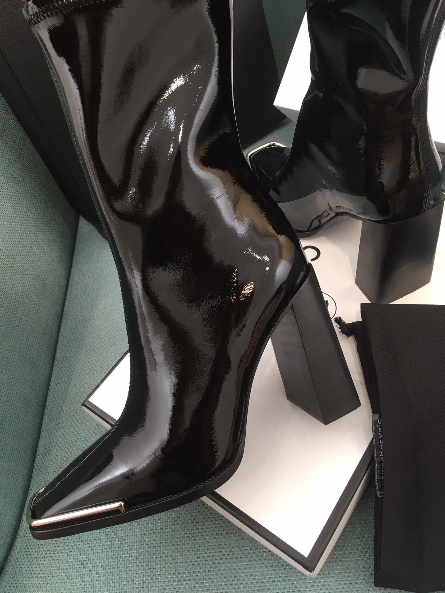 Alexander Wang AW Patent Stretch High-Heel Boots – Fall/Winter Must-Have