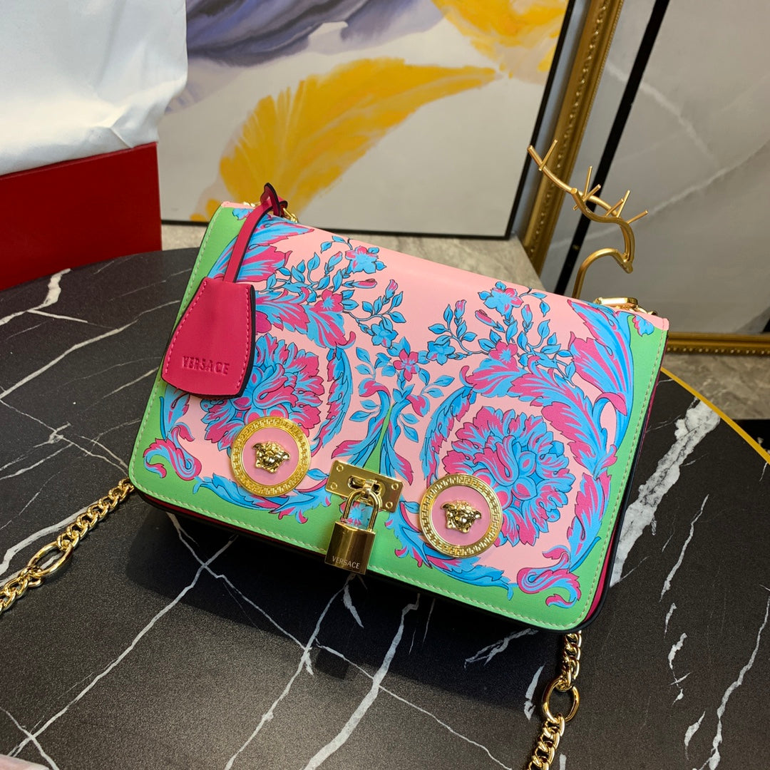 Versace 303K1 Printed Leather Handbag – 2010 Fall/Winter Edition
