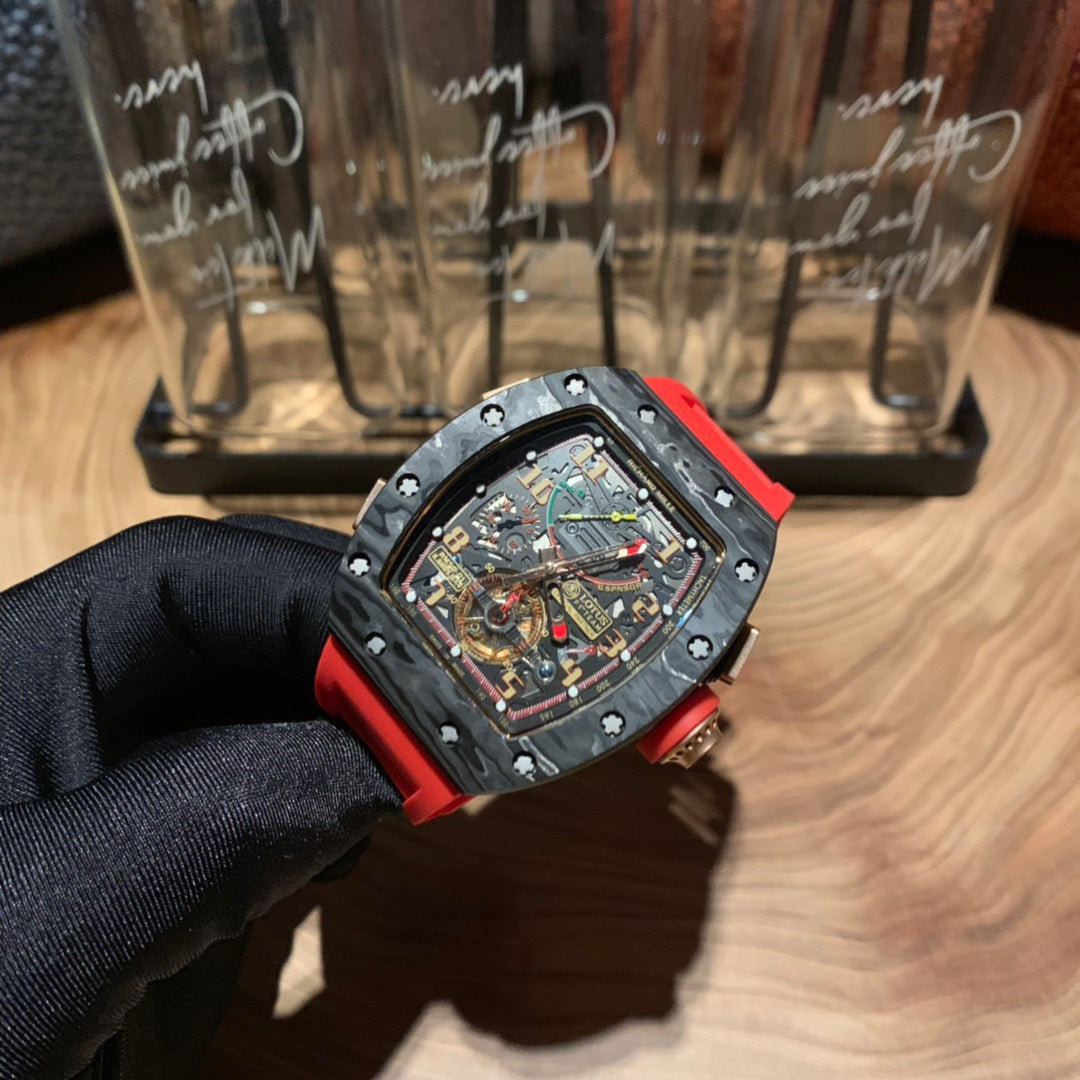 Richard Mille F1 Edition – Carbon Fiber & Jade Luminous Watch