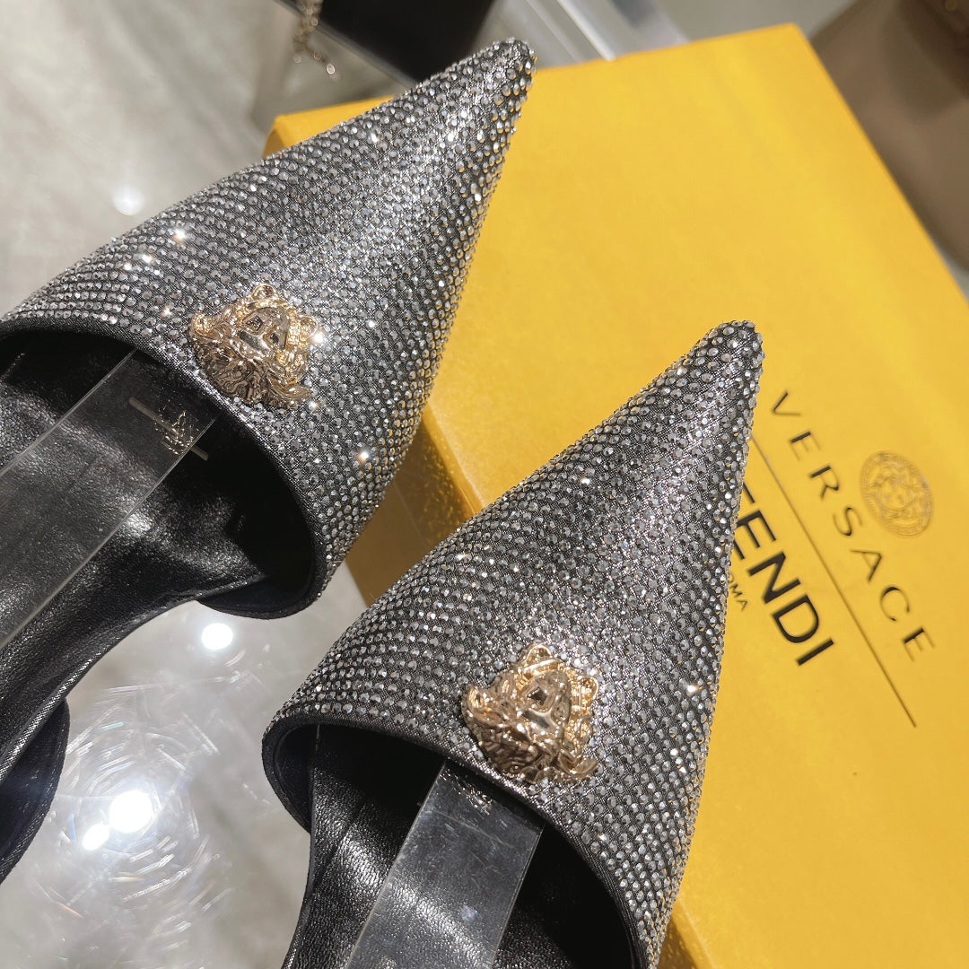 Fendi x Versace Medusa Crystal Heel – SS High-End Runway Edition