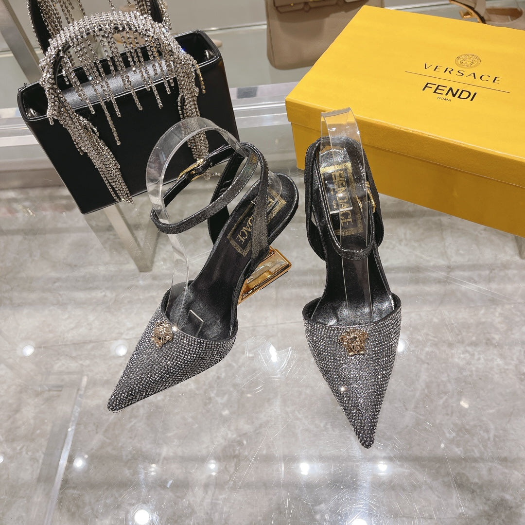 Fendi x Versace Medusa Crystal Heel – SS High-End Runway Edition