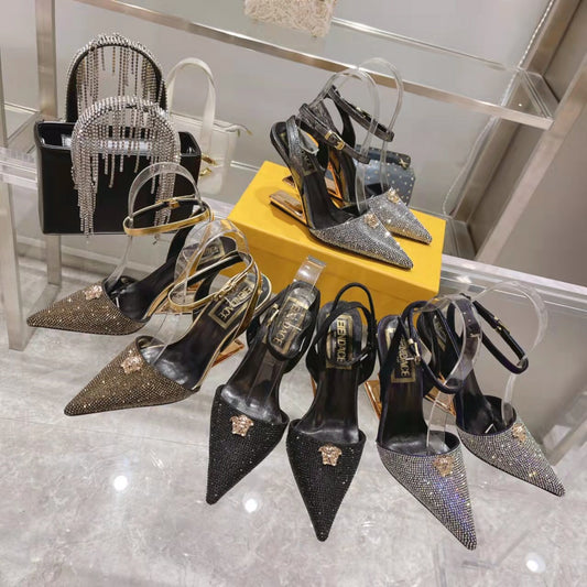 Fendi x Versace Medusa Crystal Heel – SS High-End Runway Edition
