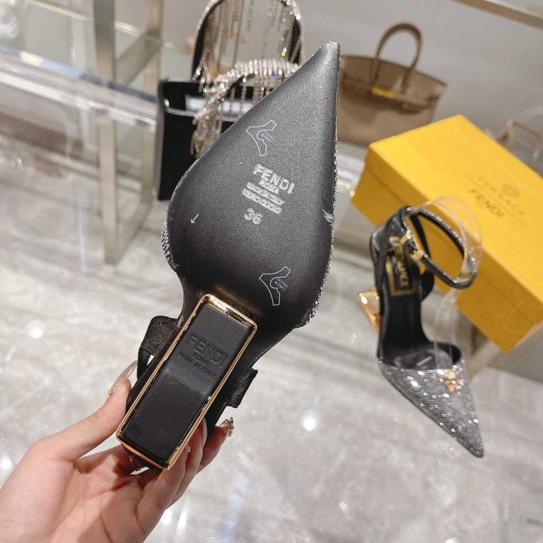 Fendi x Versace Medusa Crystal Heel – SS High-End Runway Edition