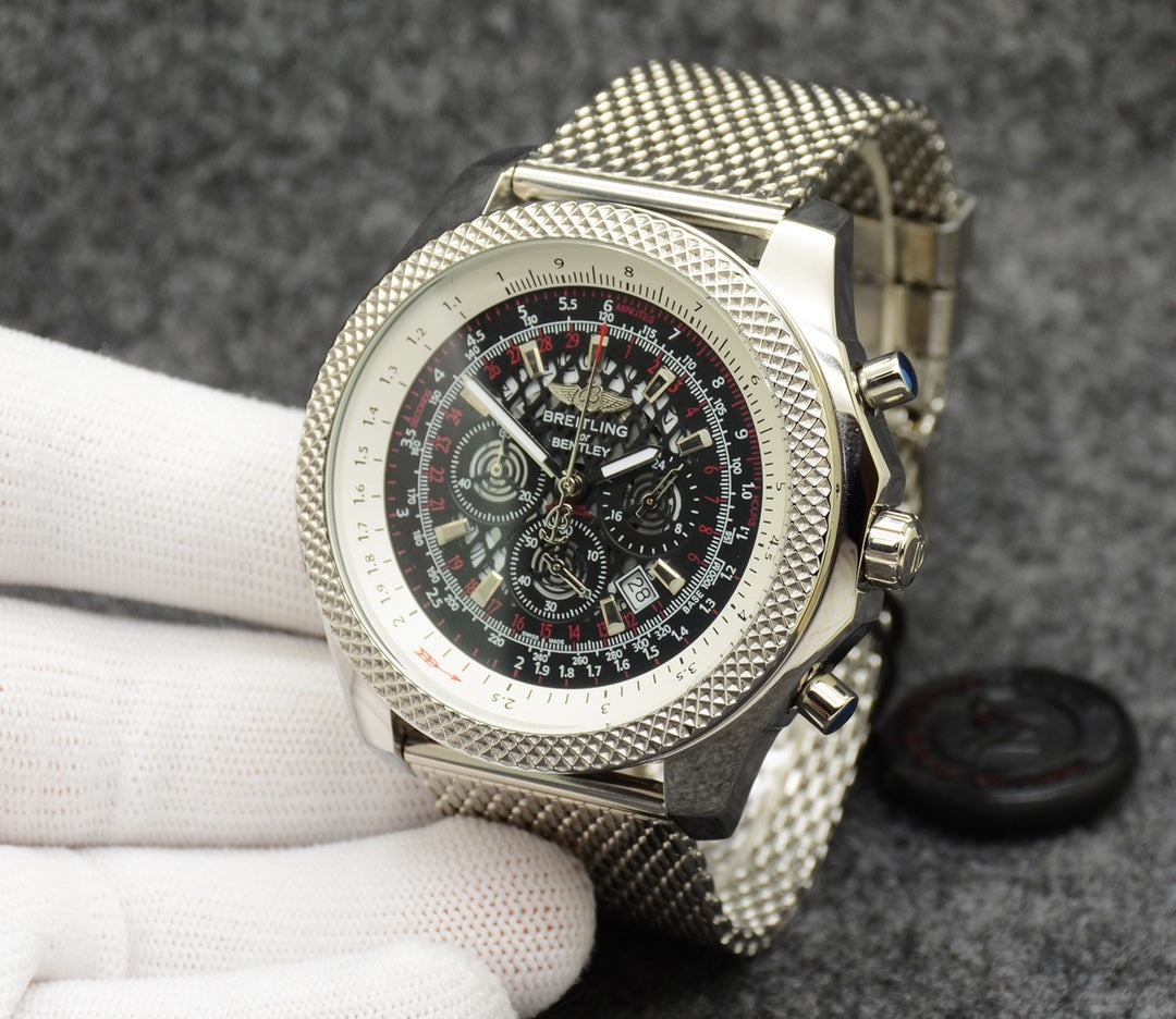 Breitling Classic Men's Watch – Polished Stainless Steel