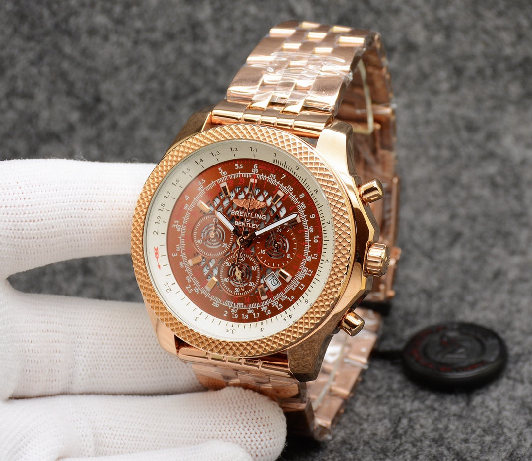 Breitling Classic Men’s Watch – Polished Steel Case &amp; Imported Movement