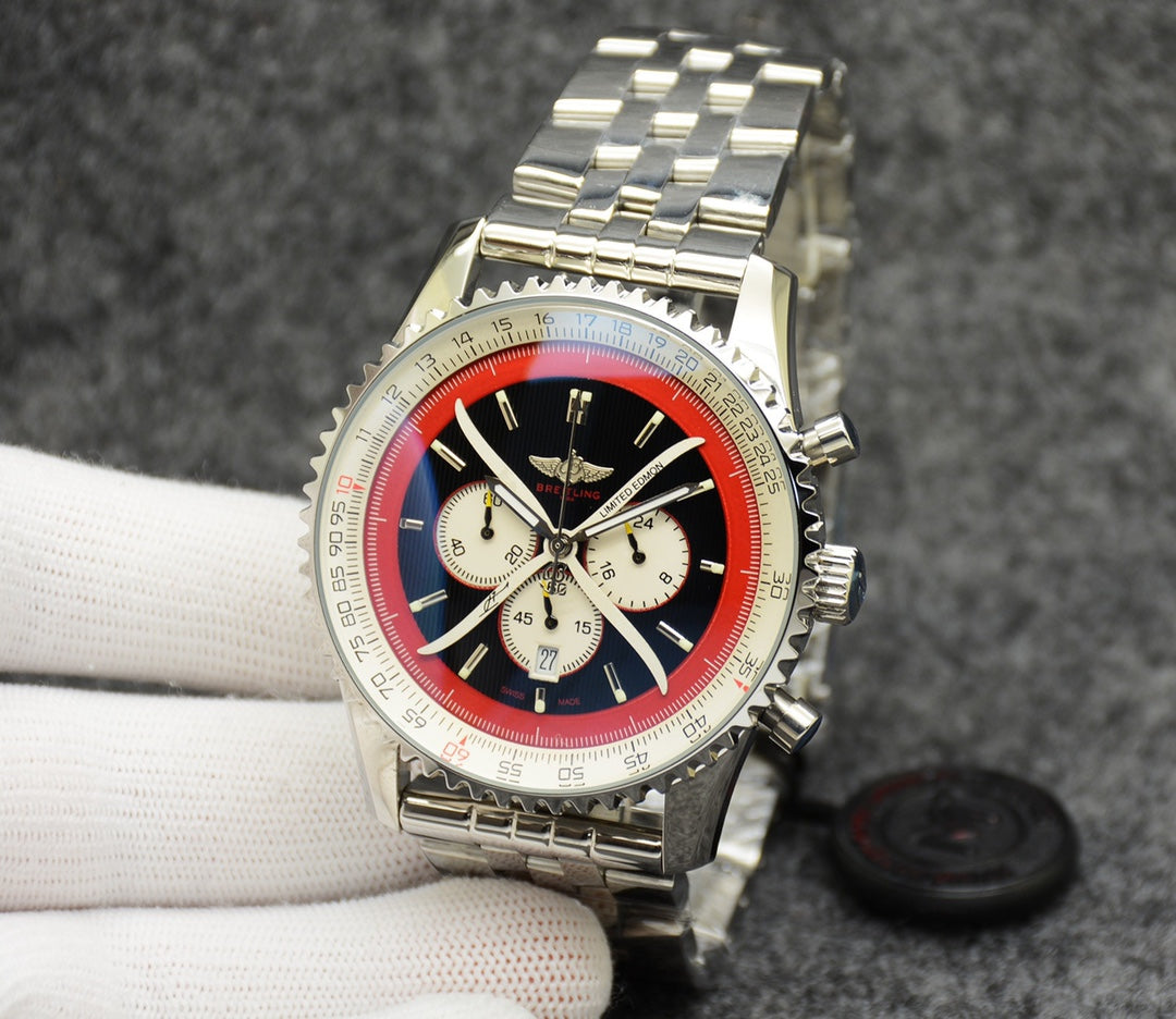 Breitling Classic Men’s Watch – Stainless Steel Case &amp; Premium Strap