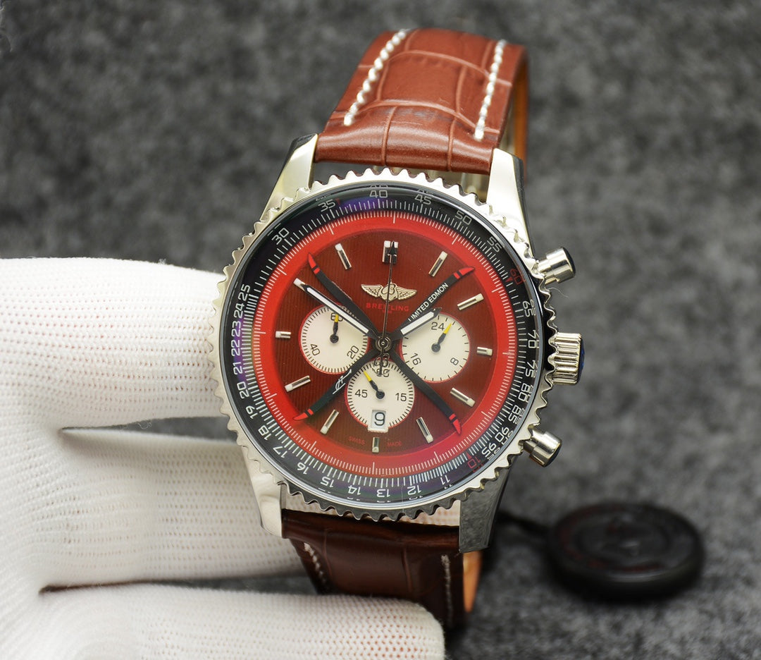 Breitling Classic Men’s Watch – Stainless Steel Case &amp; Premium Strap