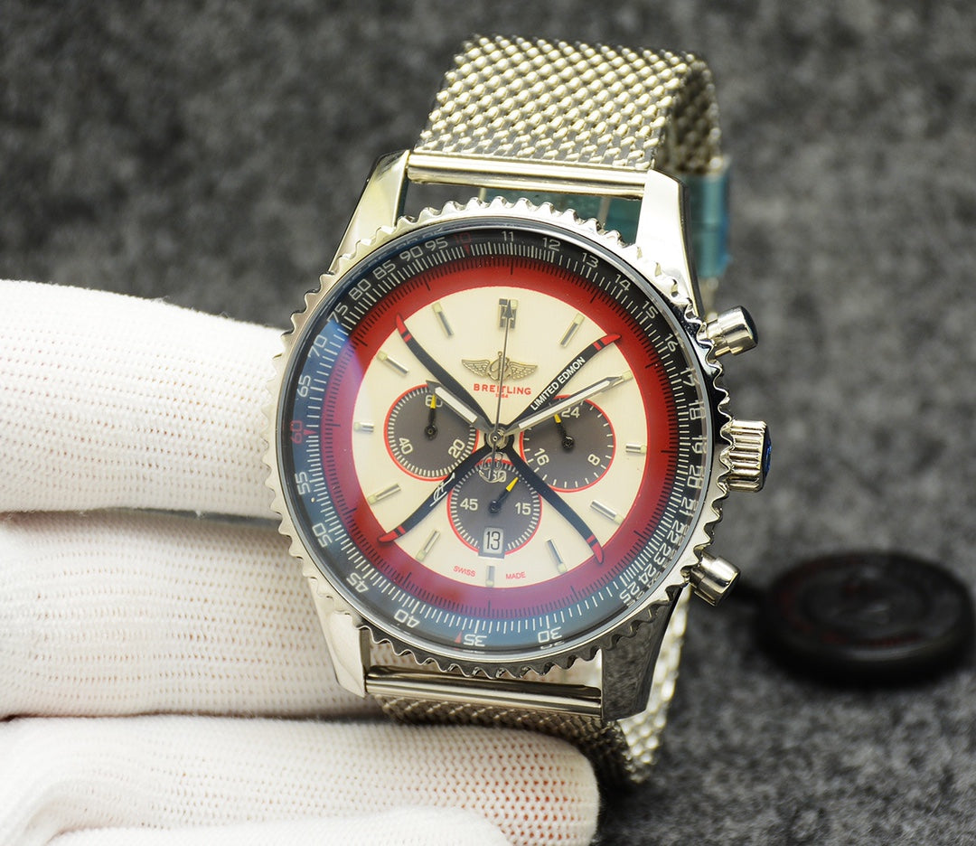 Breitling Classic Men’s Watch – Stainless Steel Case &amp; Premium Strap
