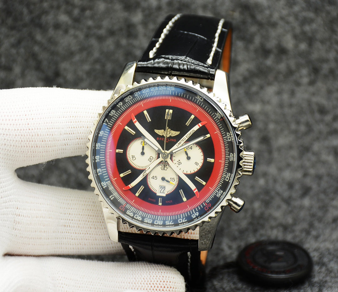 Breitling Classic Men’s Watch – Stainless Steel Case &amp; Premium Strap
