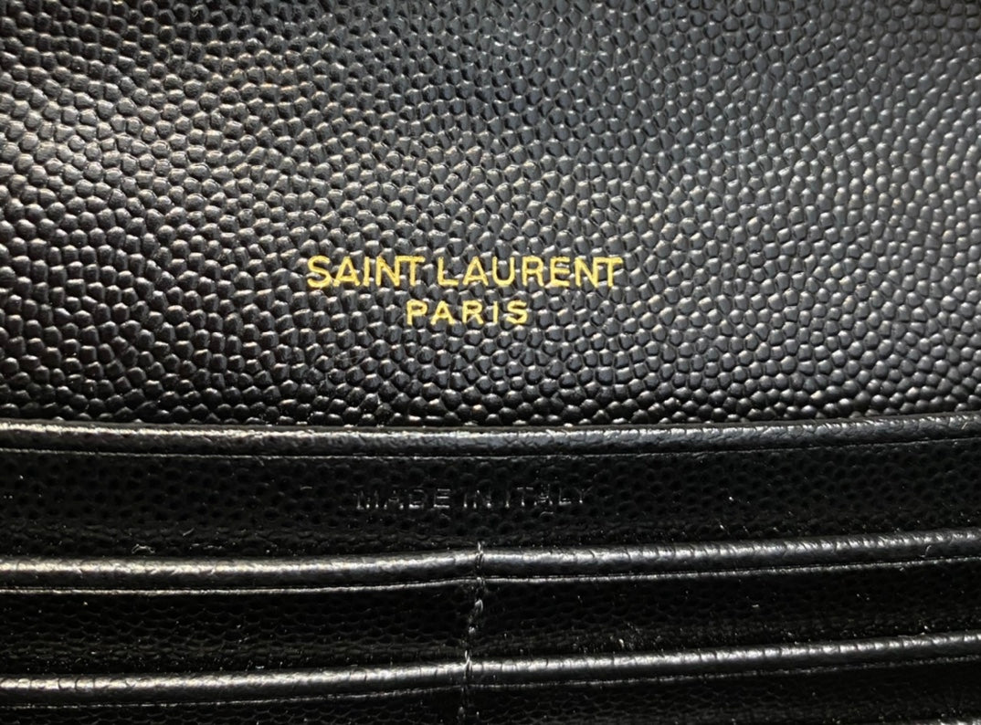 YSL 360452 Black & Gold Chain Crossbody Bag