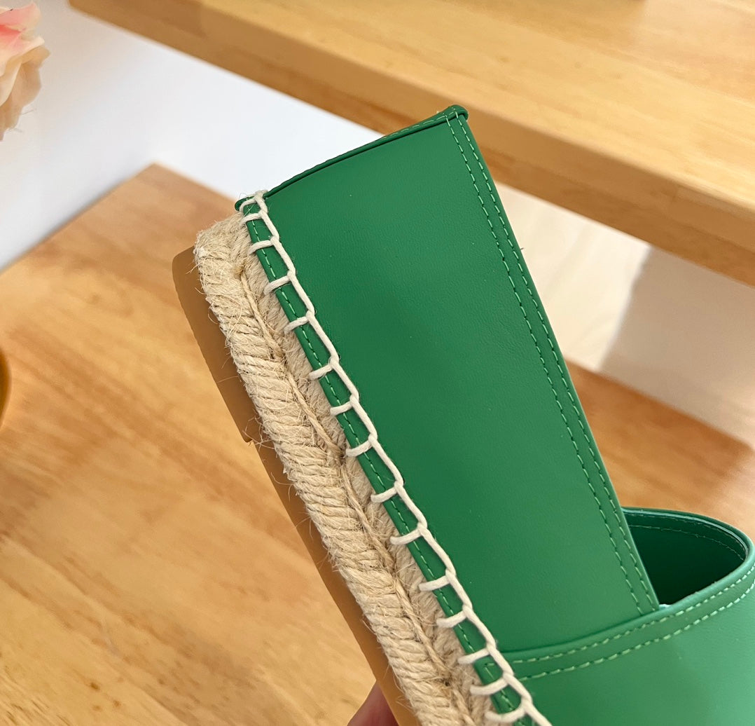 Saint Laurent Early Spring Gold Logo Espadrilles