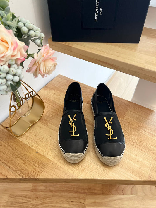 Saint Laurent Early Spring Mesh Logo Espadrilles