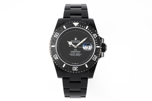 Submariner Parakeet – Custom Full Black Enamel Dial & Carbon Bezel