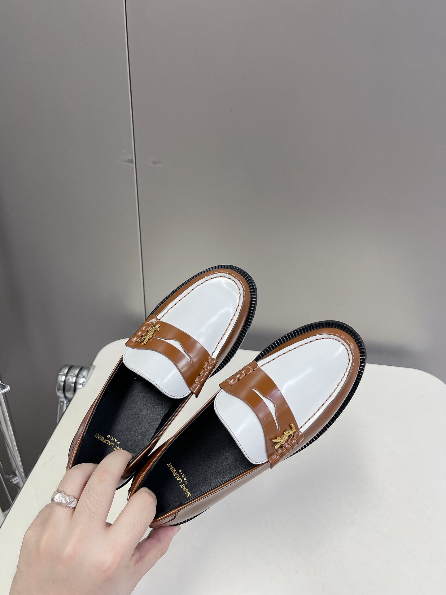YSL-Inspired Classic Loafers with 1:1 Custom Hardware