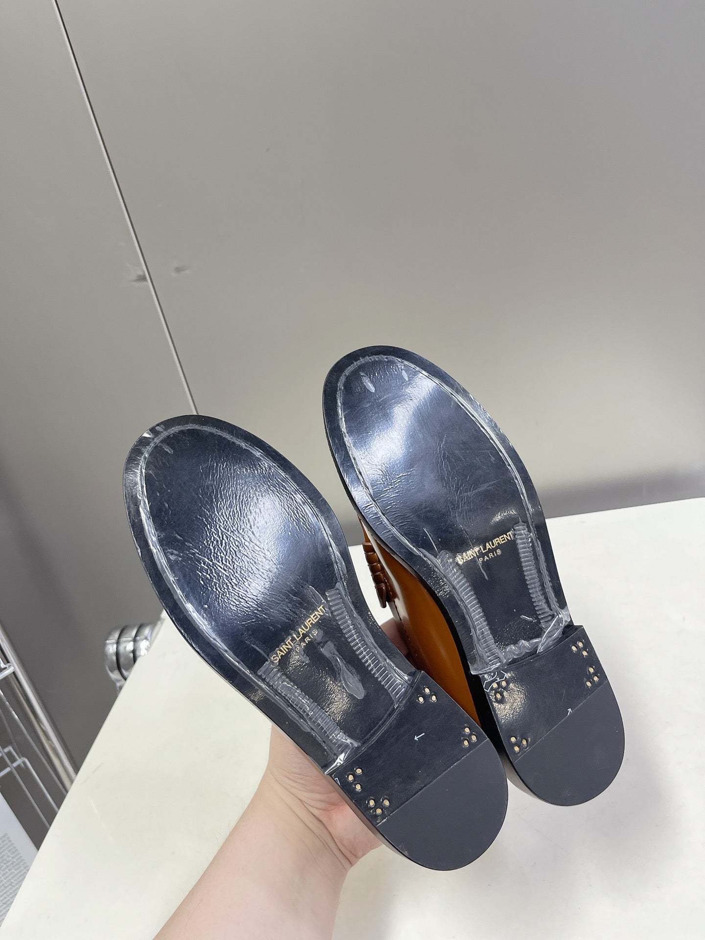 YSL-Inspired Classic Loafers with 1:1 Custom Hardware