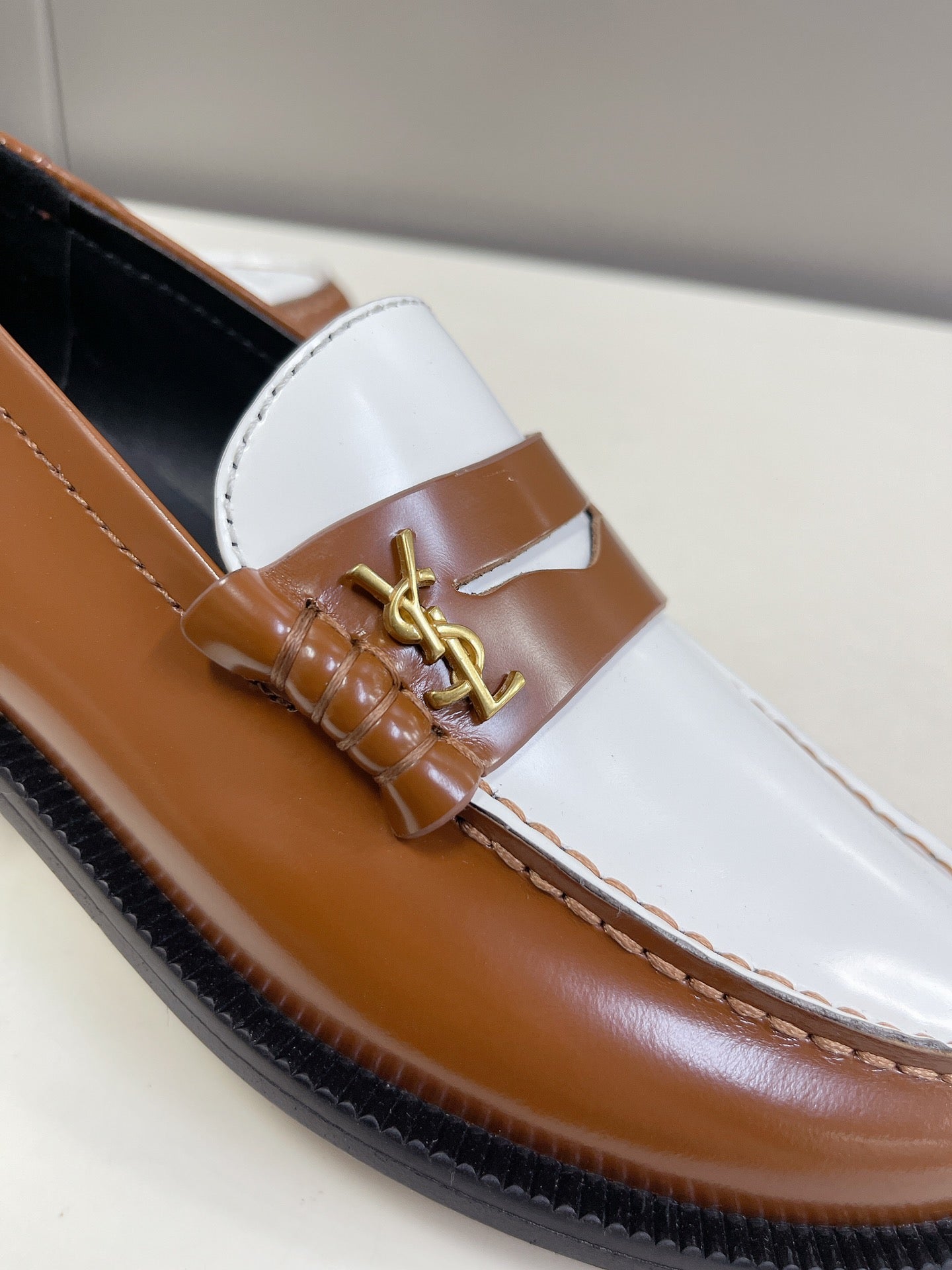 YSL-Inspired Classic Loafers with 1:1 Custom Hardware