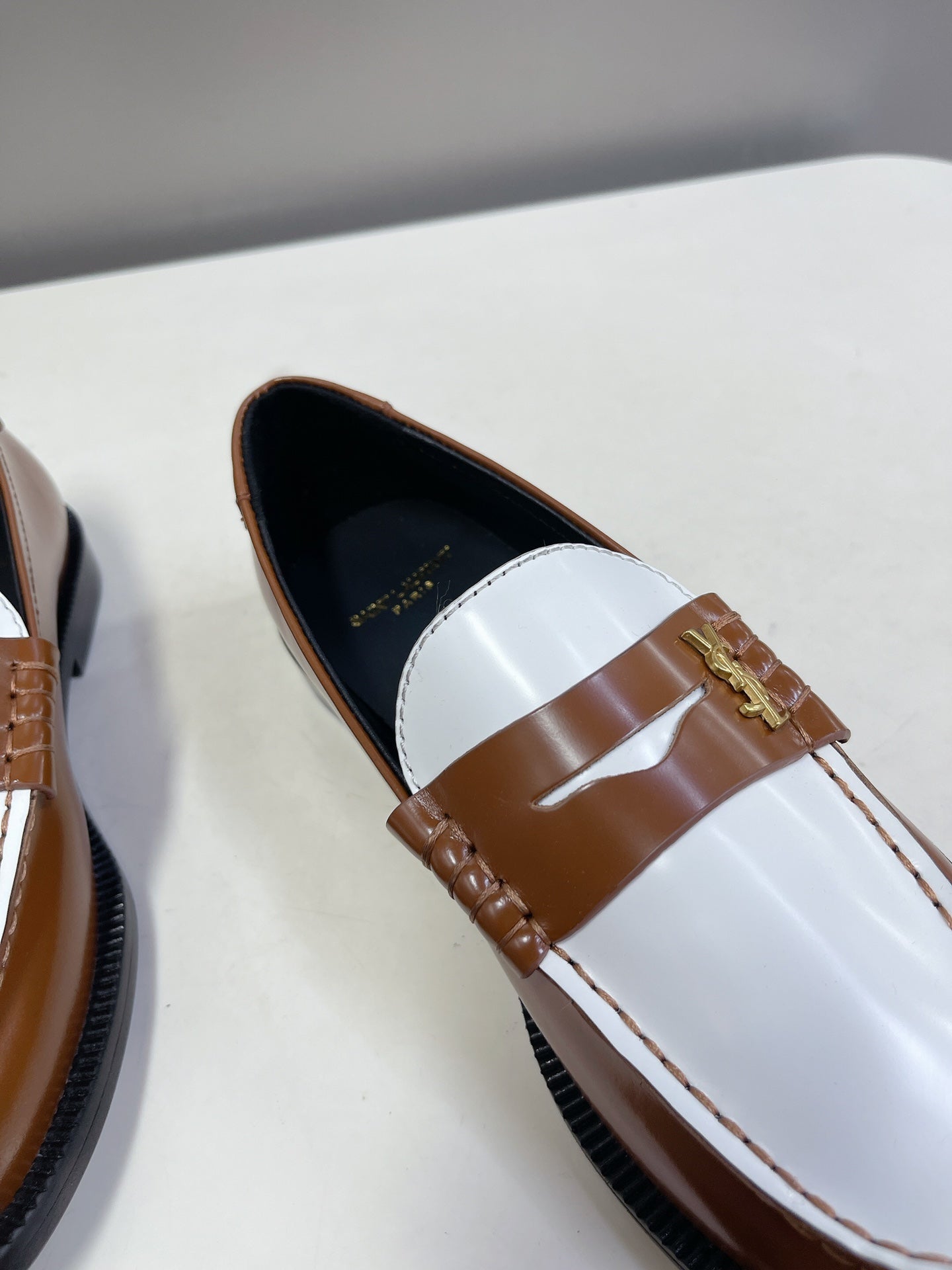 YSL-Inspired Classic Loafers with 1:1 Custom Hardware