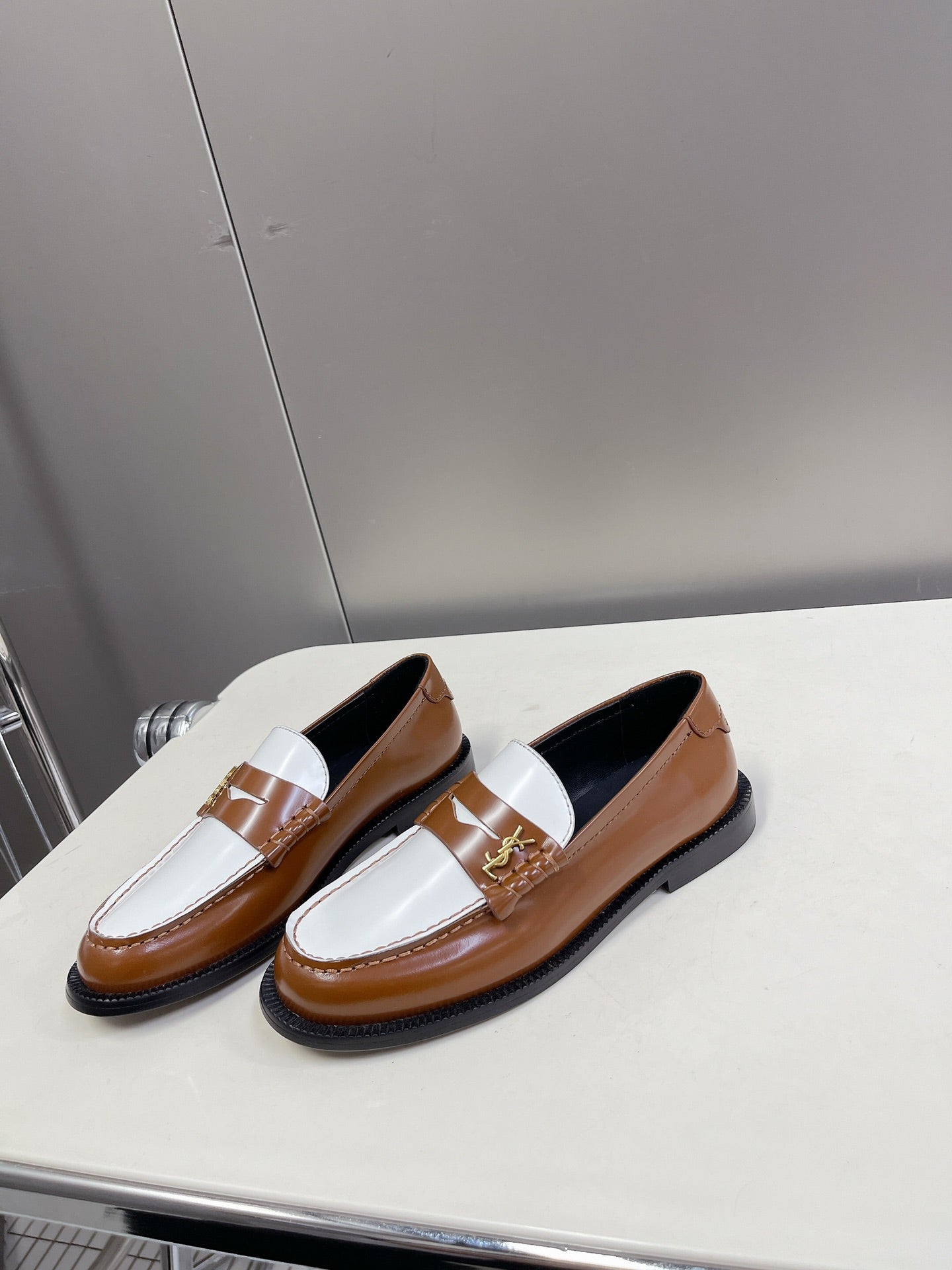 YSL-Inspired Classic Loafers with 1:1 Custom Hardware