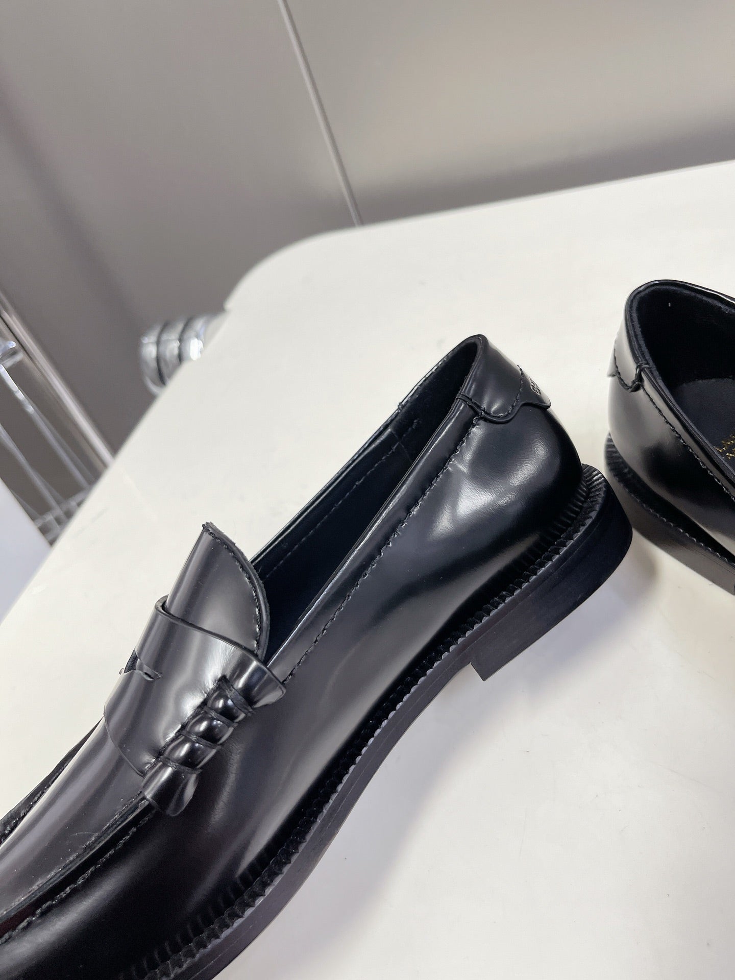 YSL-Inspired Classic Leather Loafers with Signature Hardware