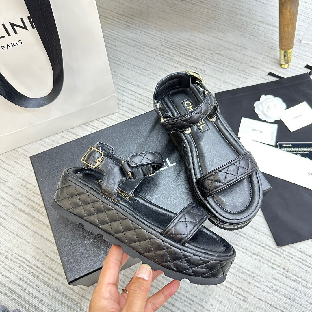 CHANEL 2024 Runway Platform Sandals – Limited Edition