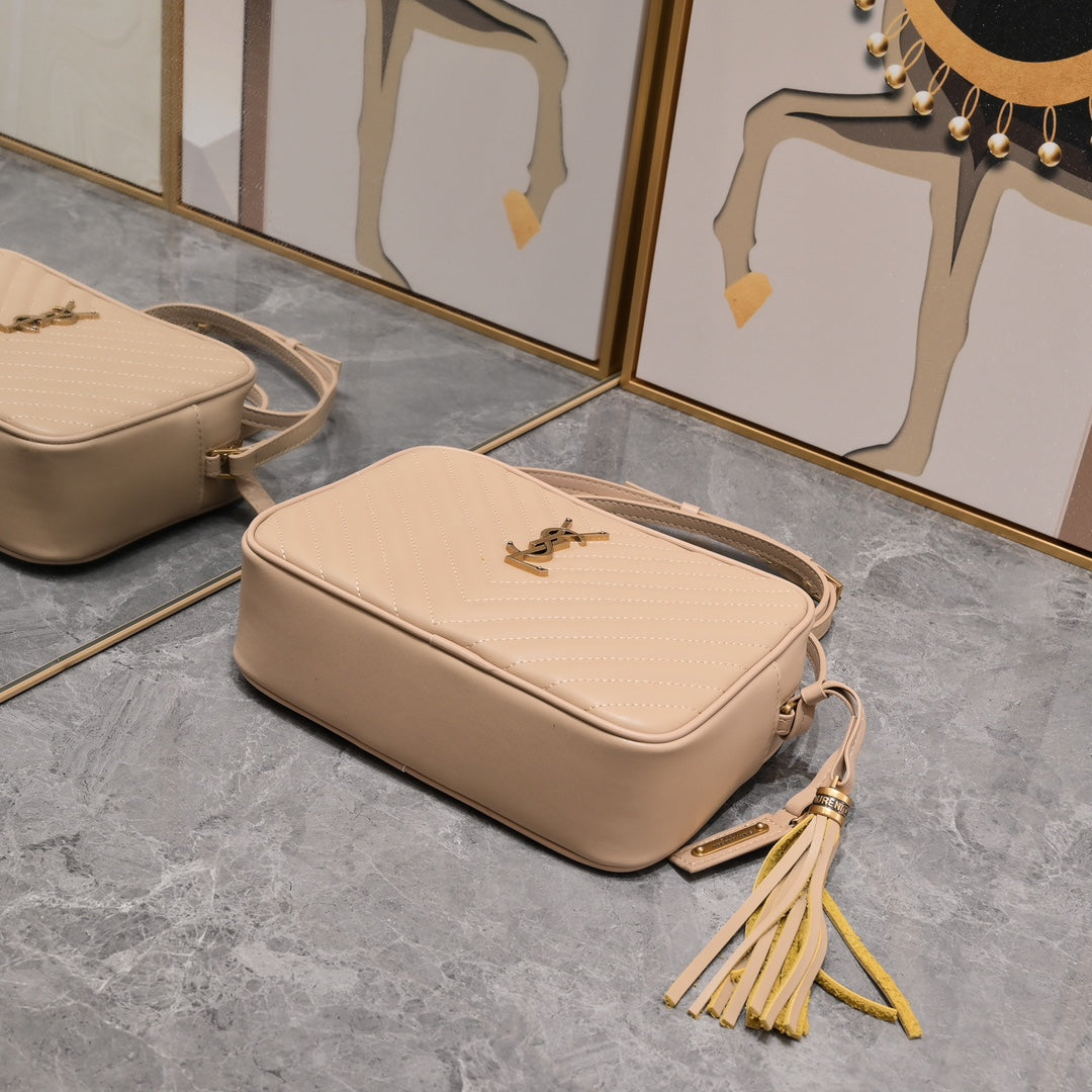 Lou Camera Bag –  Leather with Hardware | 100% Italian Calfskin
