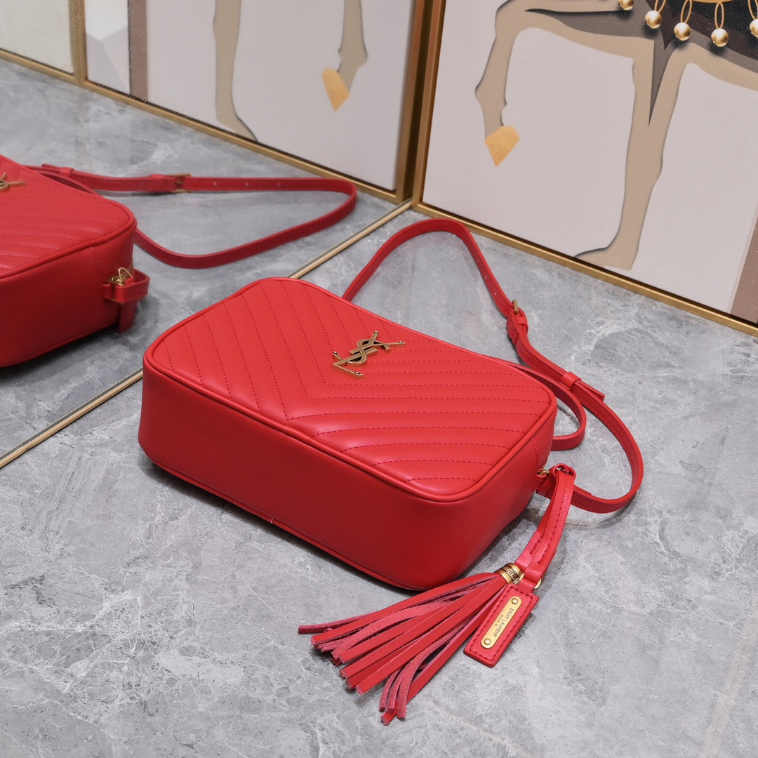 Lou Camera Bag –  Leather with Hardware | 100% Italian Calfskin
