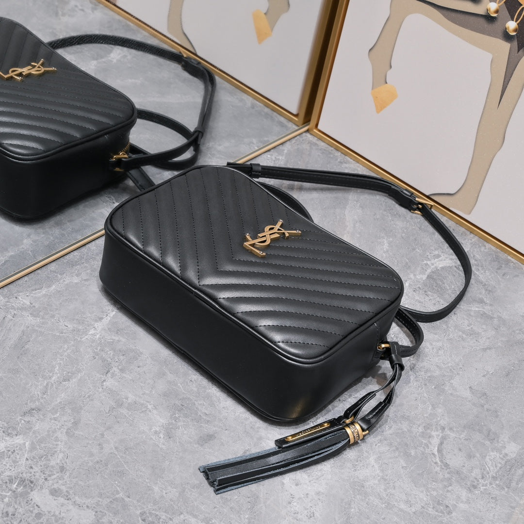 Lou Camera Bag –  Leather with Hardware | 100% Italian Calfskin